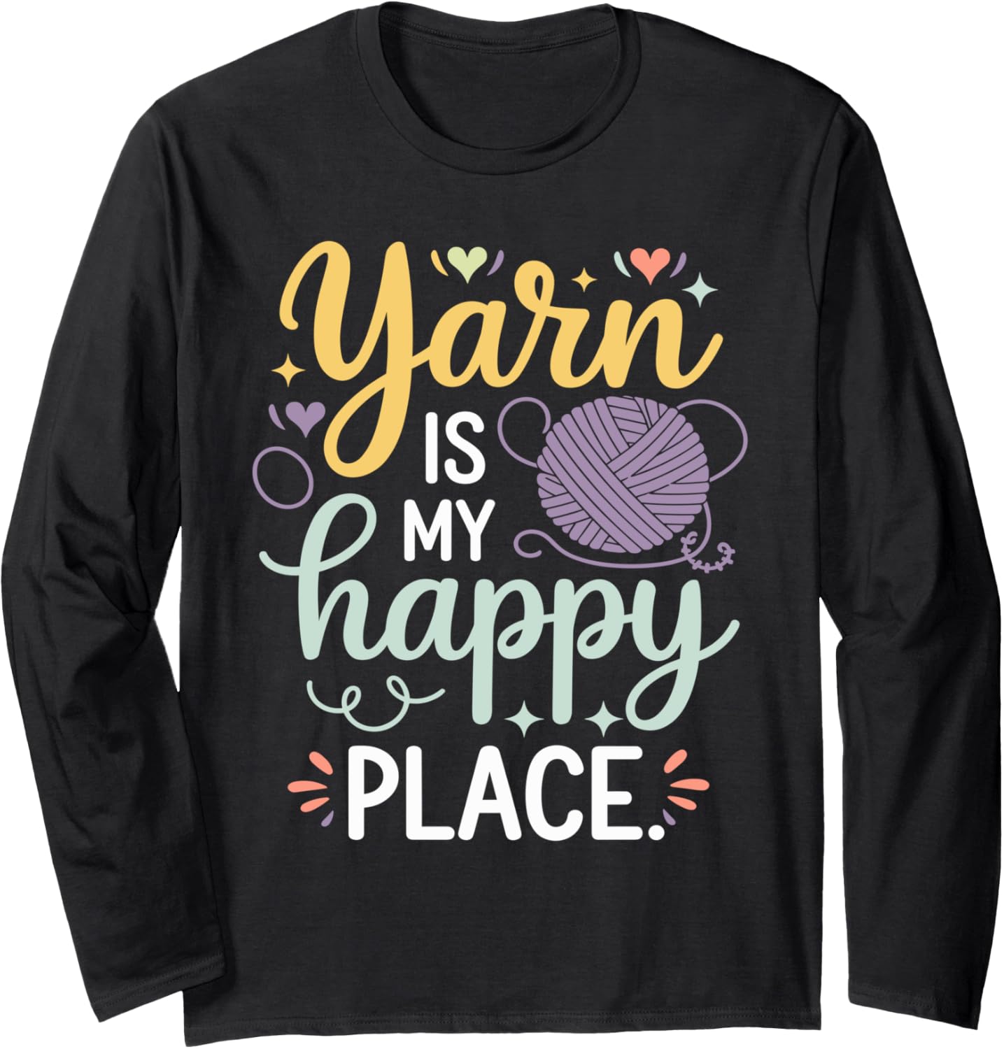 Funny Crochet Lover Knitting Yarn Crocheter Design Long Sleeve