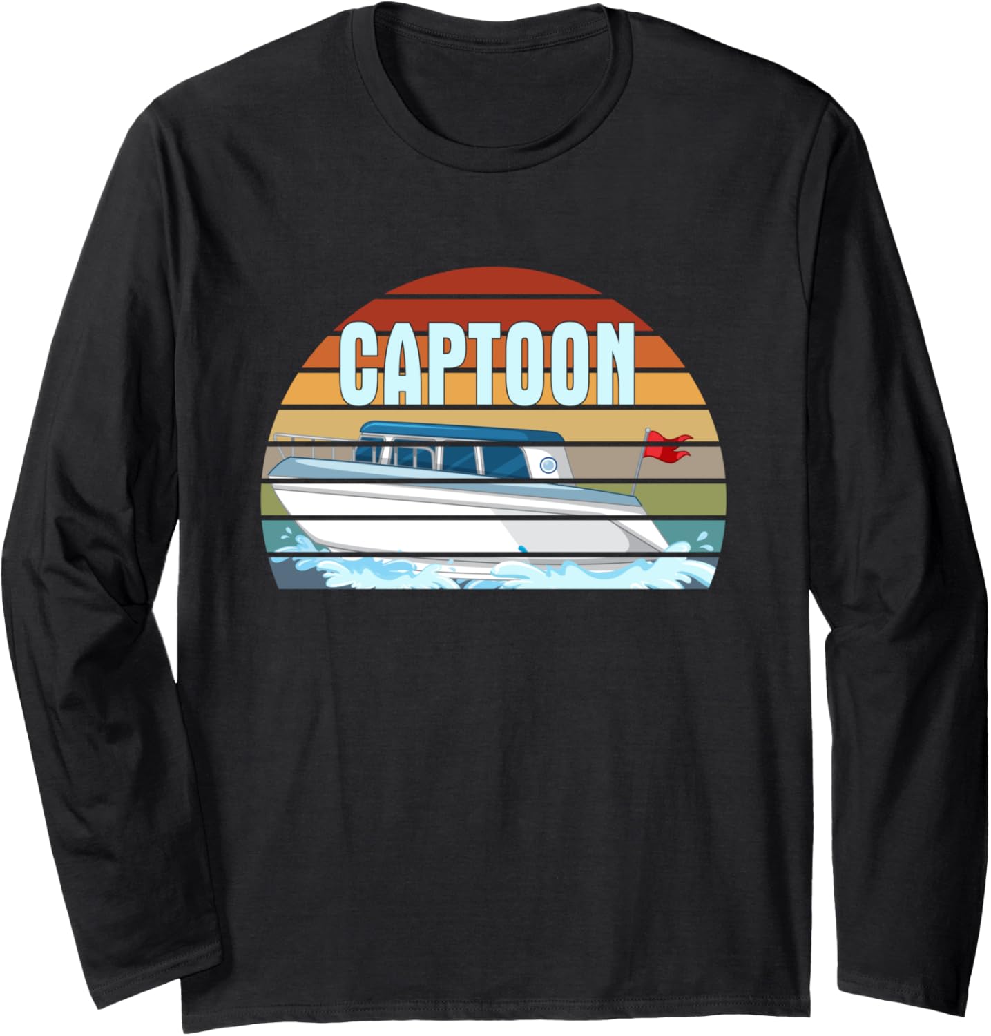 Boating Captoon Pontoon Tritoon Captain Pontoon Boat Vintage