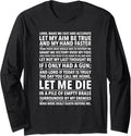 Soldiers Prayer Tshirt Lord Make Me Fast Gun T Shirt Long Sleeve