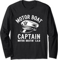 Funny Motor Boat Captain Motor Boating Sob Long