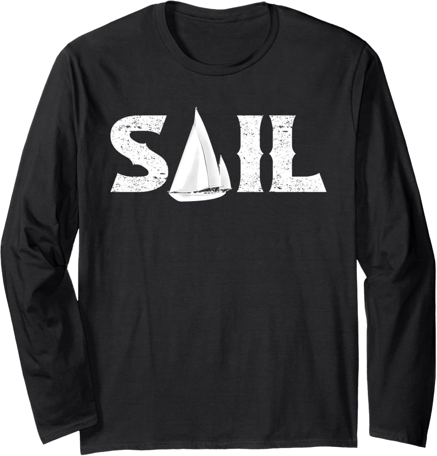 Vintage Sail Sailing Sailboat Pontoon Captains Long Sleeve