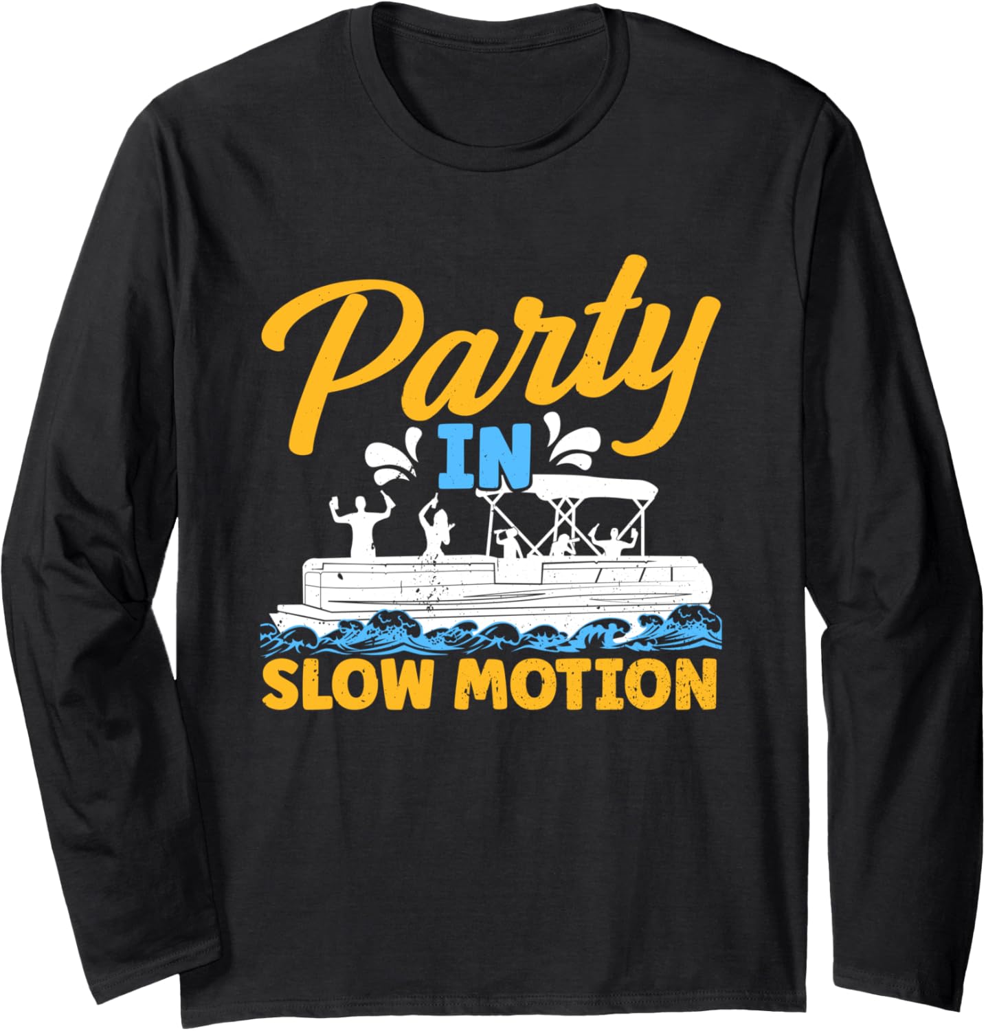 Boating Lake Men Pontoon Boat Captain Long Sleeve