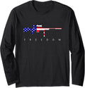 Sniper Rifle 6 5 308 American Flag Responsible Gun Owners Long Sleeve