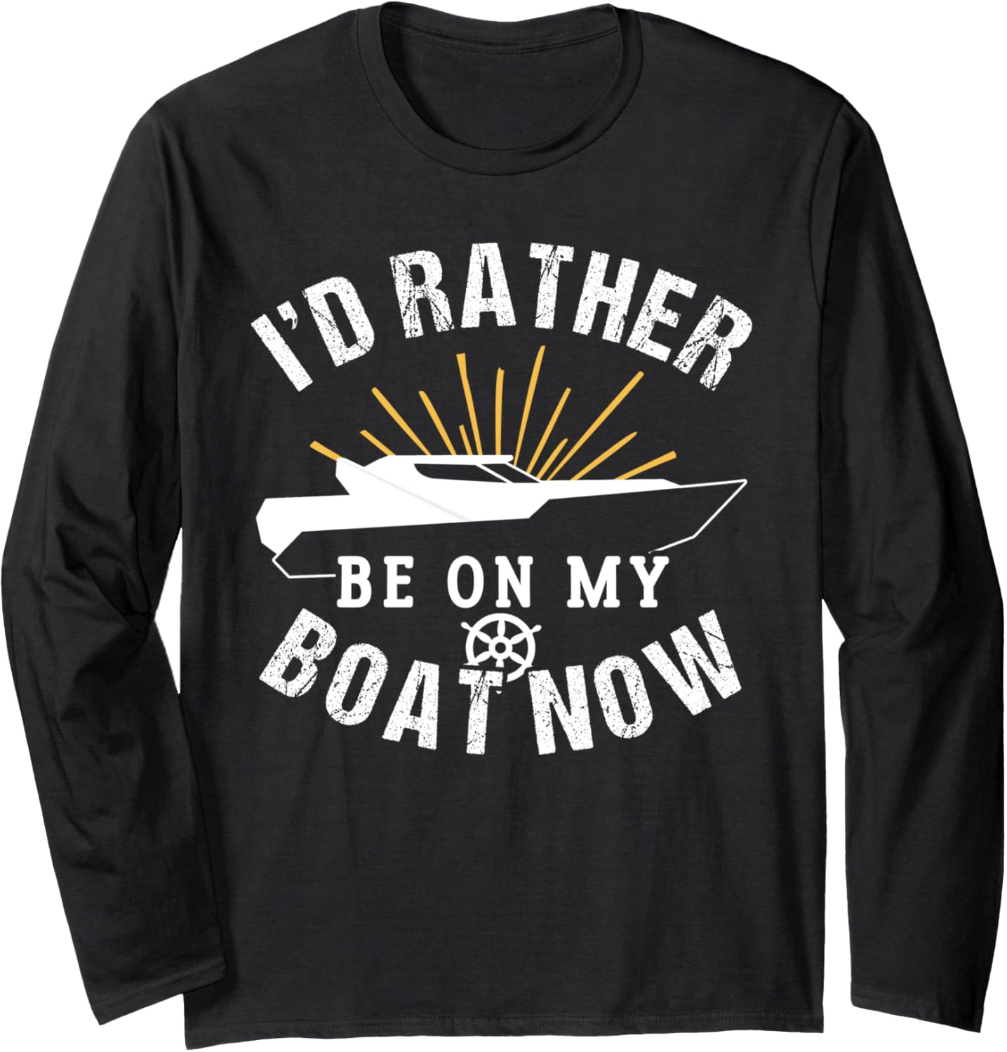 Motorboat Yacht Design Long Sleeve