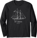St Croix Usvi Vintage Blueprint Sailboat Vacation Long