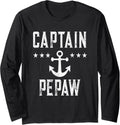 Mens Vintage Captain Pepaw Family Cruise Lake Boat