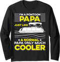 Pontoon Papa Boat Wheel Retro Boating Captain Men