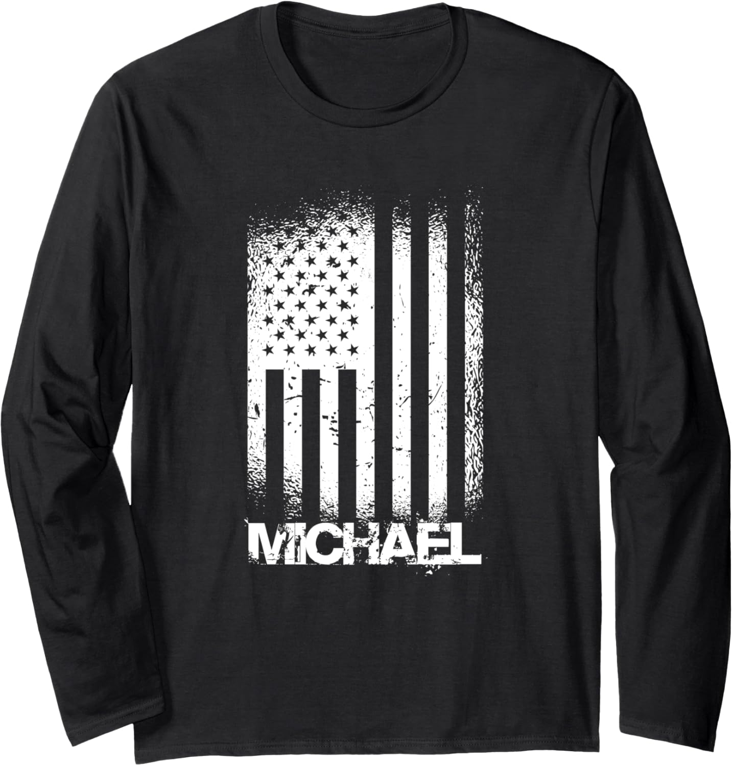 Birthday American Flag Michael American US Flag Long Sleeve