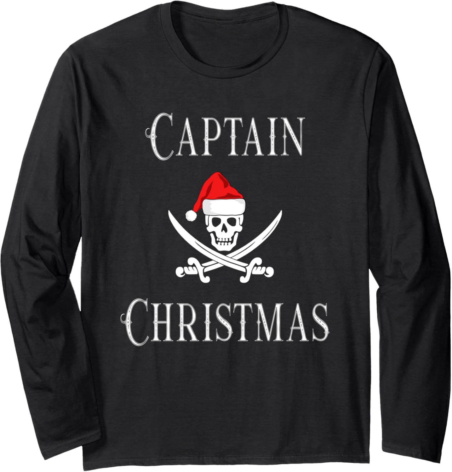 Captain Christmas Holiday Pirate Skull Santa Hat Boating