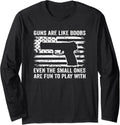 Guns Are Like Boobs Funny Titties Gun Pistol Owner Joke Long Sleeve