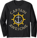Captain Awesome Boat Cruise Wear Long Sleeve