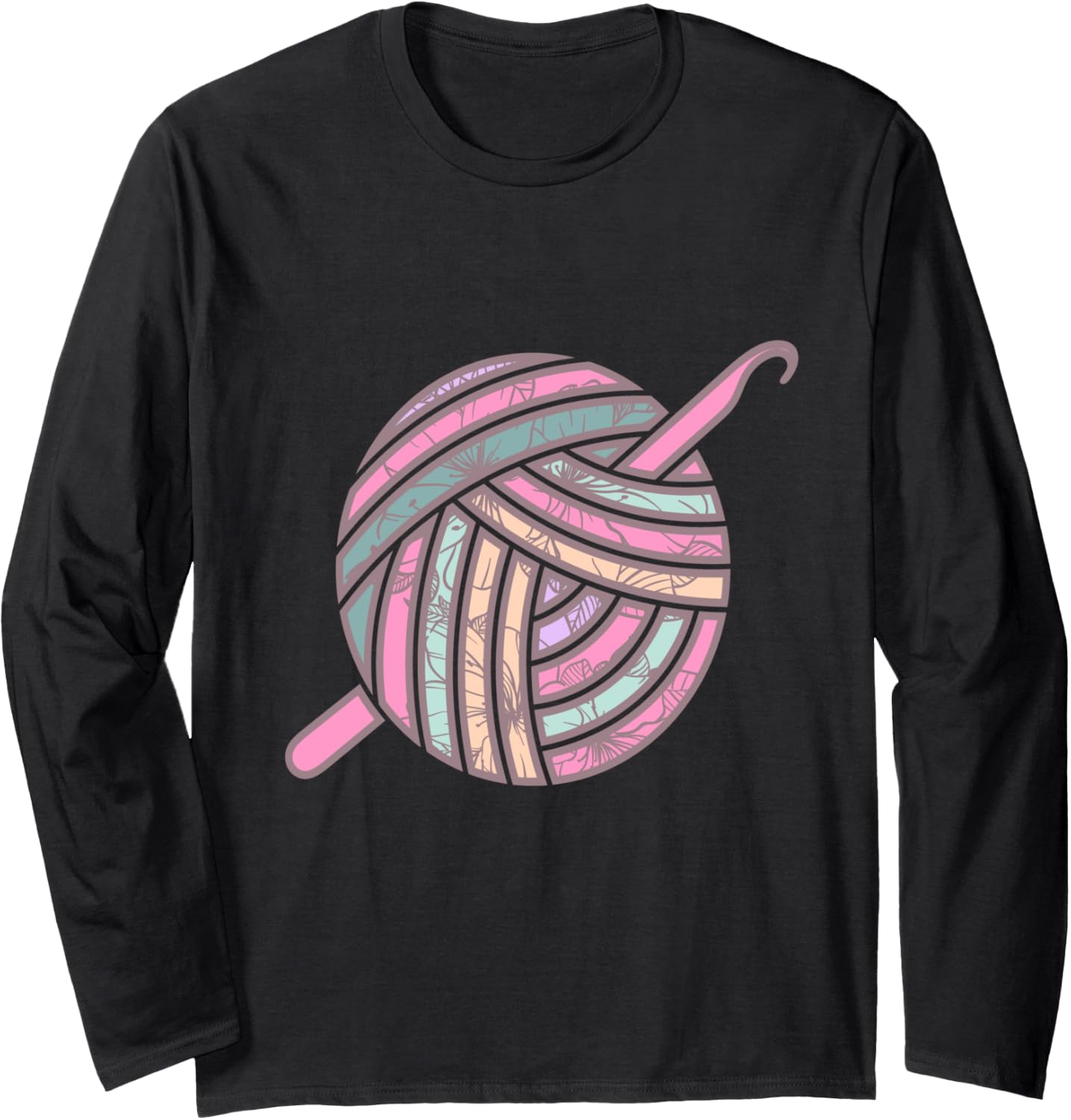 Cute Colorful Crochet Crocheting with Flowers Yarn Quilting Long Sleeve