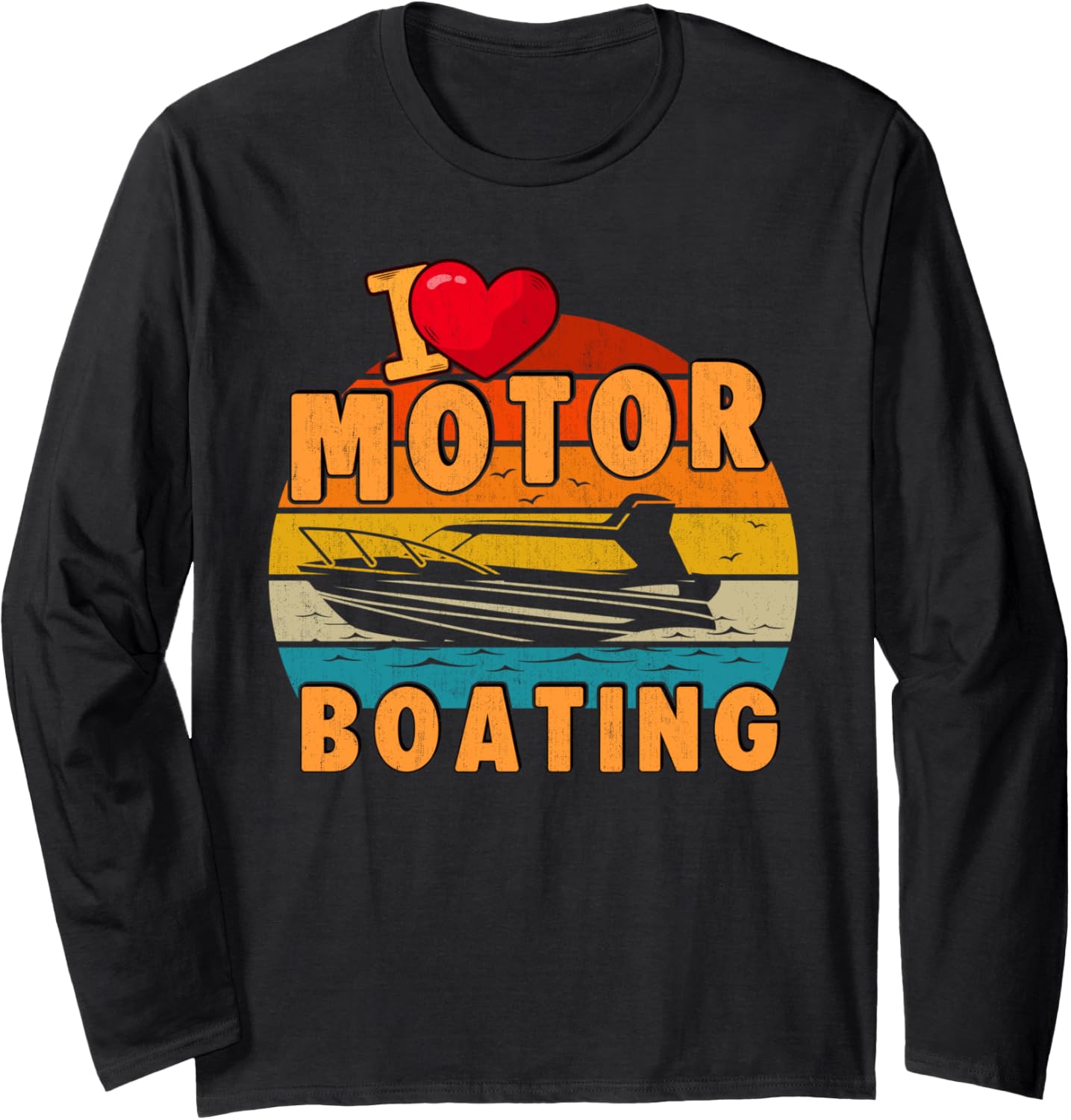 Vintage I Love Motor Boating Funny Boater Outfit