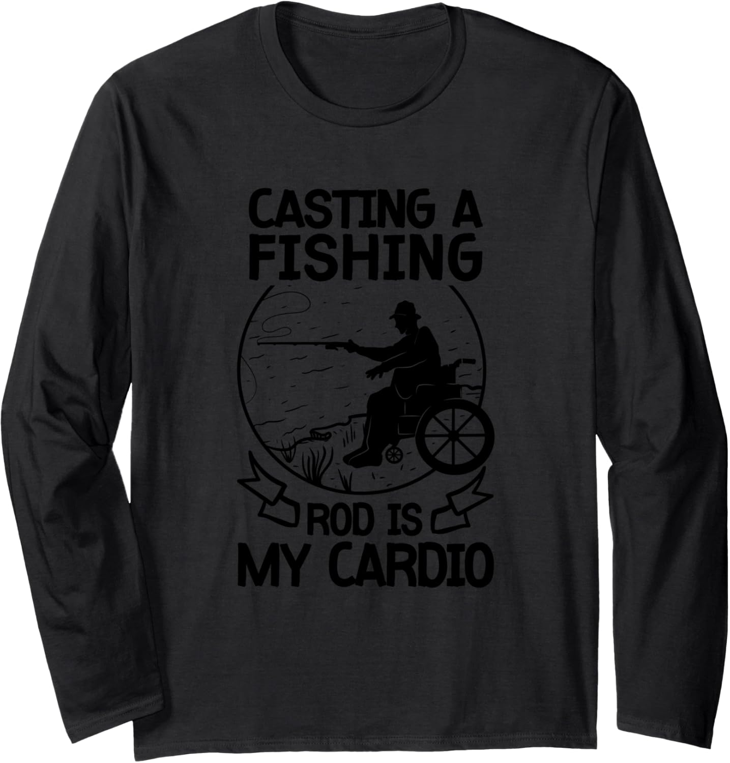 Wheelchair Fisherman Boating Disabled Hobby Handicap Fisher Long
