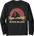Vintage Block Island Sailing Sailboat Summer Boating Sailor