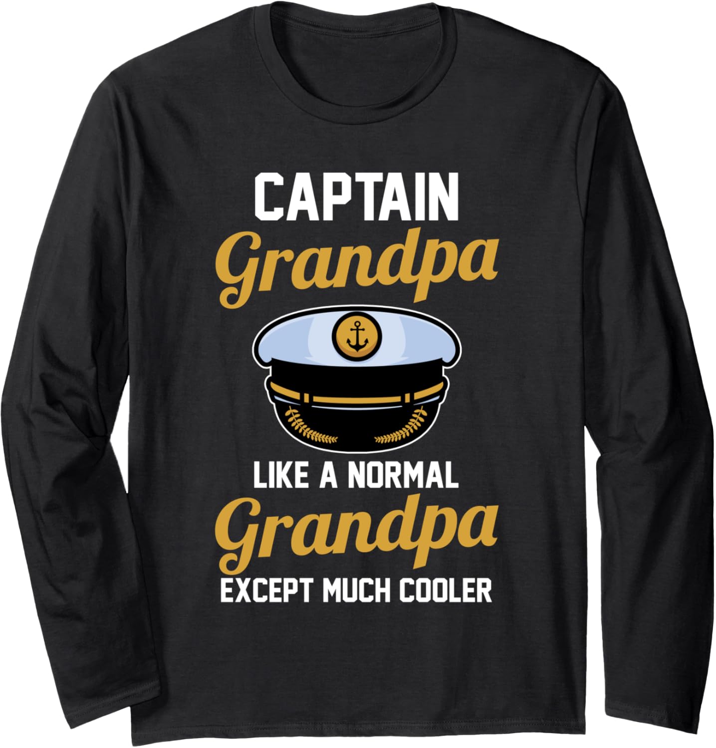 Boat Captain Grandpa Boating Long Sleeve
