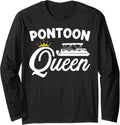 Pontoon Boat Boating Queen Girl Funny Women Novelty
