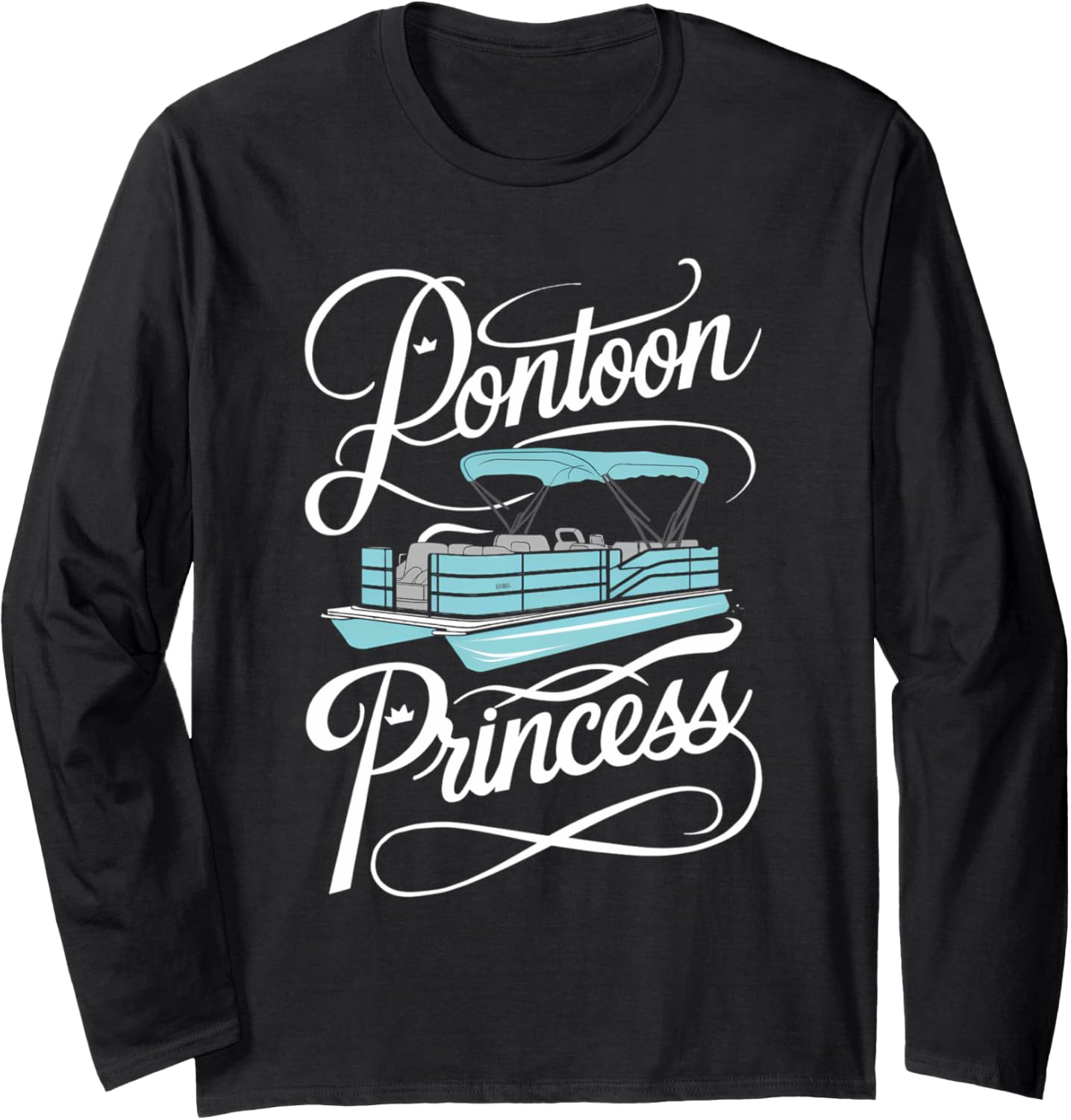 Pontoon Boat Women Boating Princess Party Long Sleeve