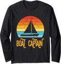 Boat Captain Sailboat Sailing Boating Skipper Long Sleeve