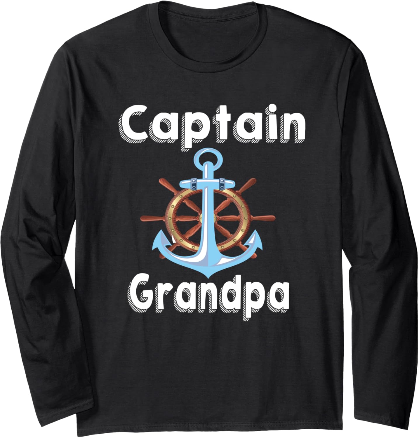 Mens Personalized Captain Grandpa Boating Boat Owner Art