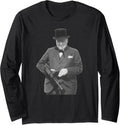 Winston Churchill Holding A Machine Gun Long Sleeve