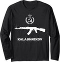 Vintage Soviet Kalashnikov Ak 47 Ussr Russian Gun Rifle Long Sleeve