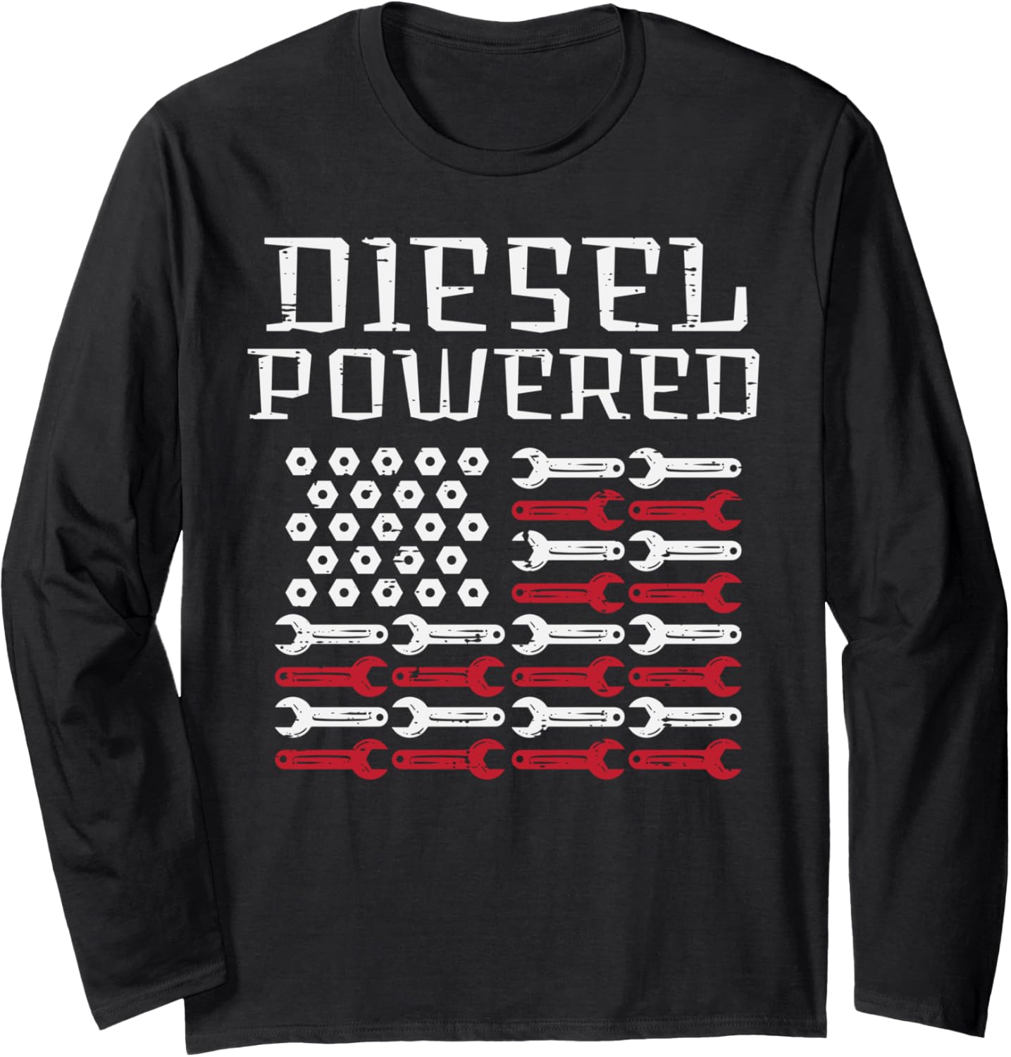 Diesel Powered Us Flag Auto Mechanic Patriot Men