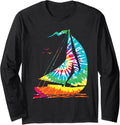 Fun Sailing Hippie Rainbow Tie Dye Sailboat Ocean