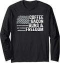 Coffee Bacon Guns Freedom Bbq Grill Pro Gun Usa Flag Long Sleeve