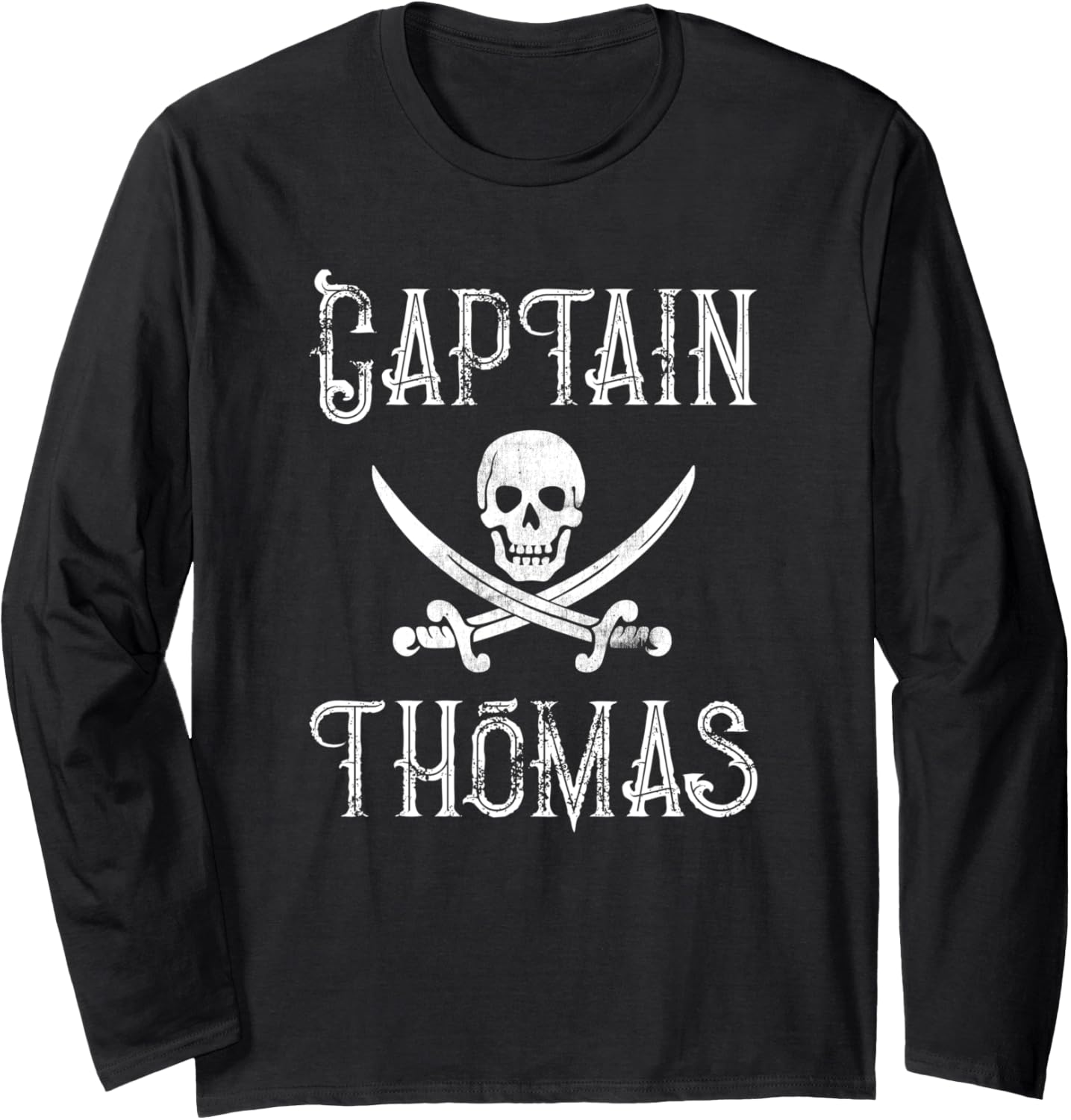 Captain Thomas Vintage Personalized Boating Lover Long Sleeve