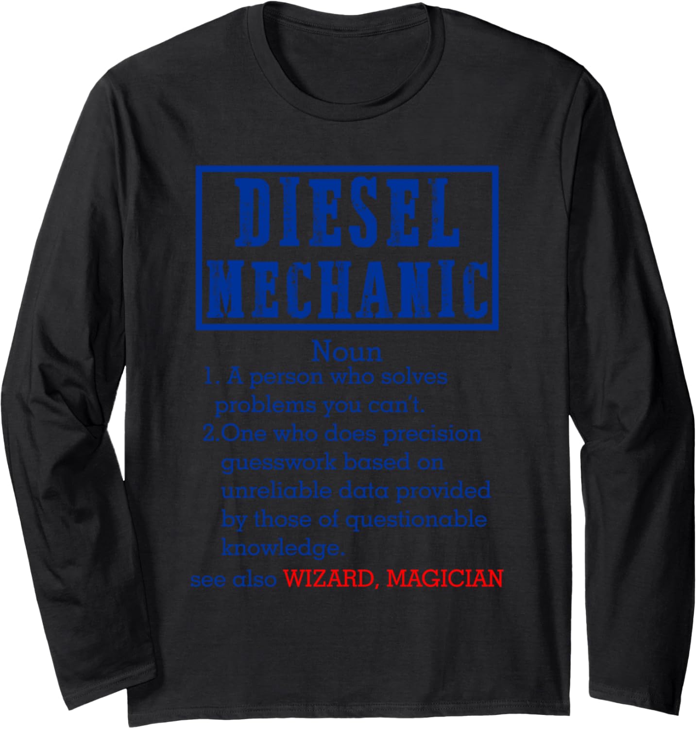 Diesel Mechanic Funny Definition Noun Vintage Men Women