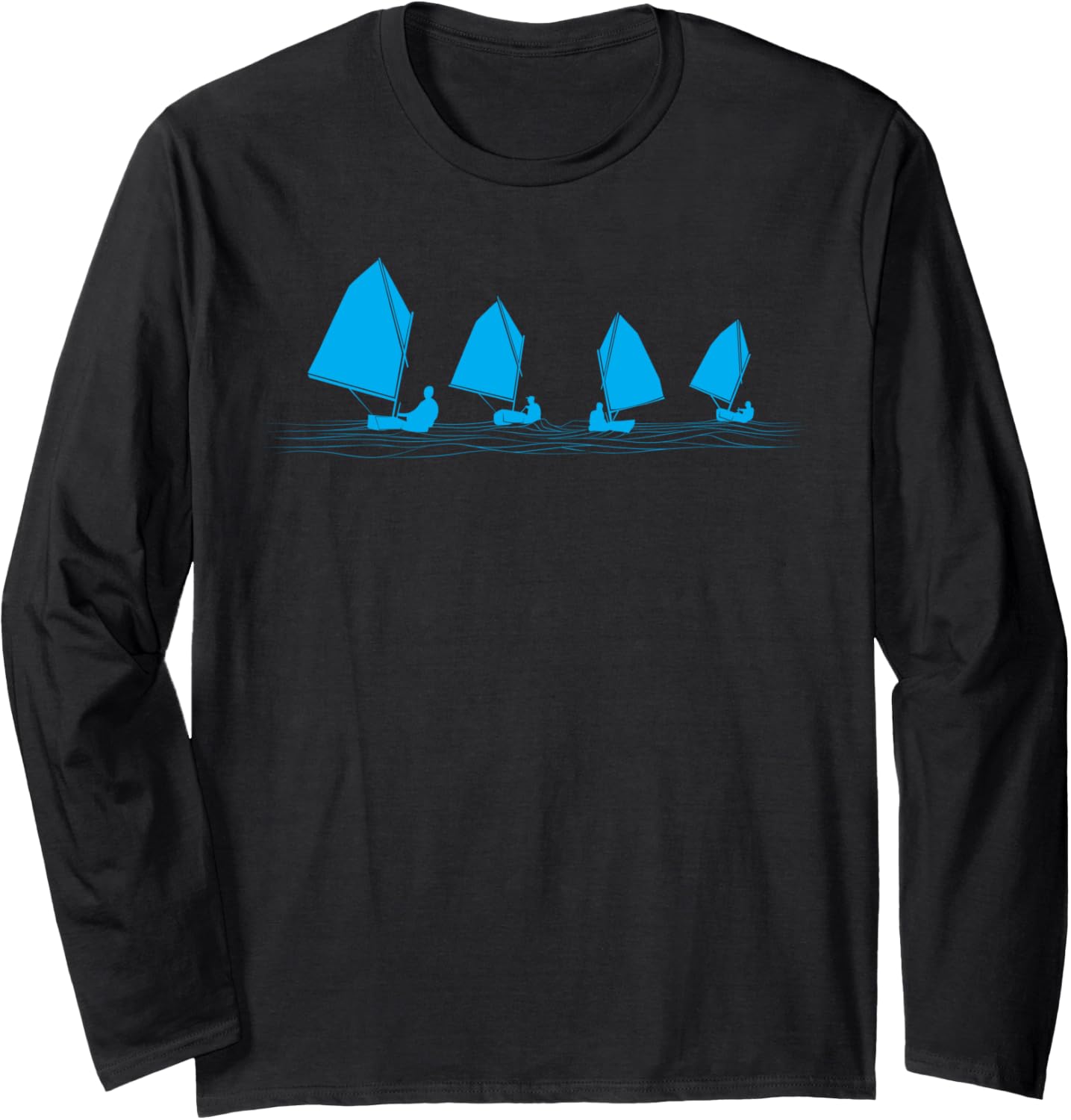 Dinghy Optimist Sailing Racing Laser Boat Minimalistic Long