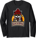 Mens I Love Guns Coffee Tee A Gun Coffee Lover Long Sleeve
