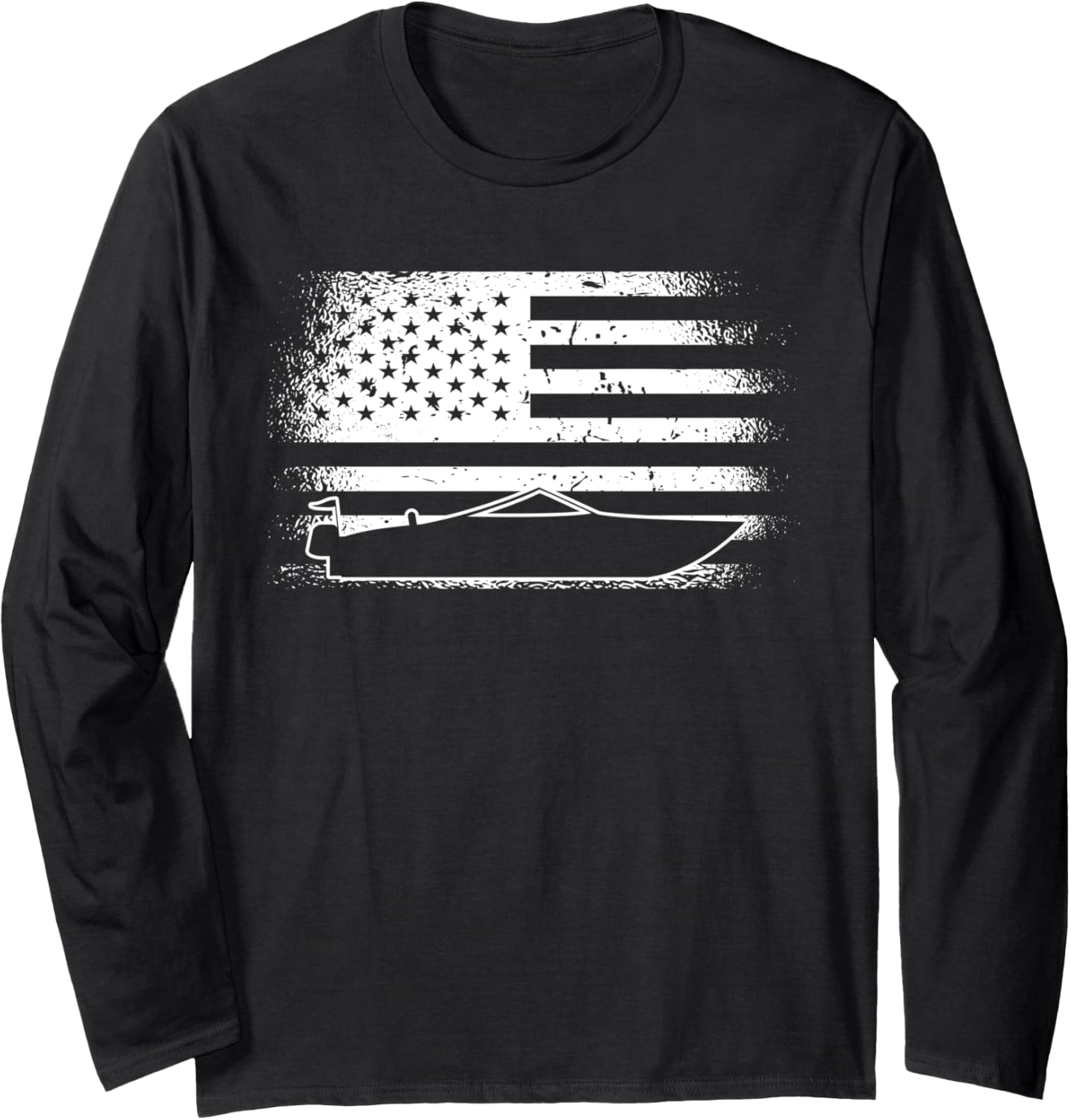 American Flag Motorboat Captain Boater Funny Motor Boating