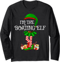 Family Matching Women Girls Boating Elf Christmas Long