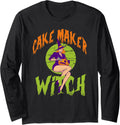 Cake Maker Witch - Funny Cake Maker Halloween Long Sleeve