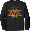 Acdc High Voltage Logo Distressed Rock Music Band Long Sleeve
