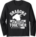 Dragons Fly Faster Together Dragon Boating Racing Long