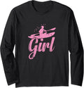 Kayak Girl Water Paddle Boat Canoeing Long Sleeve