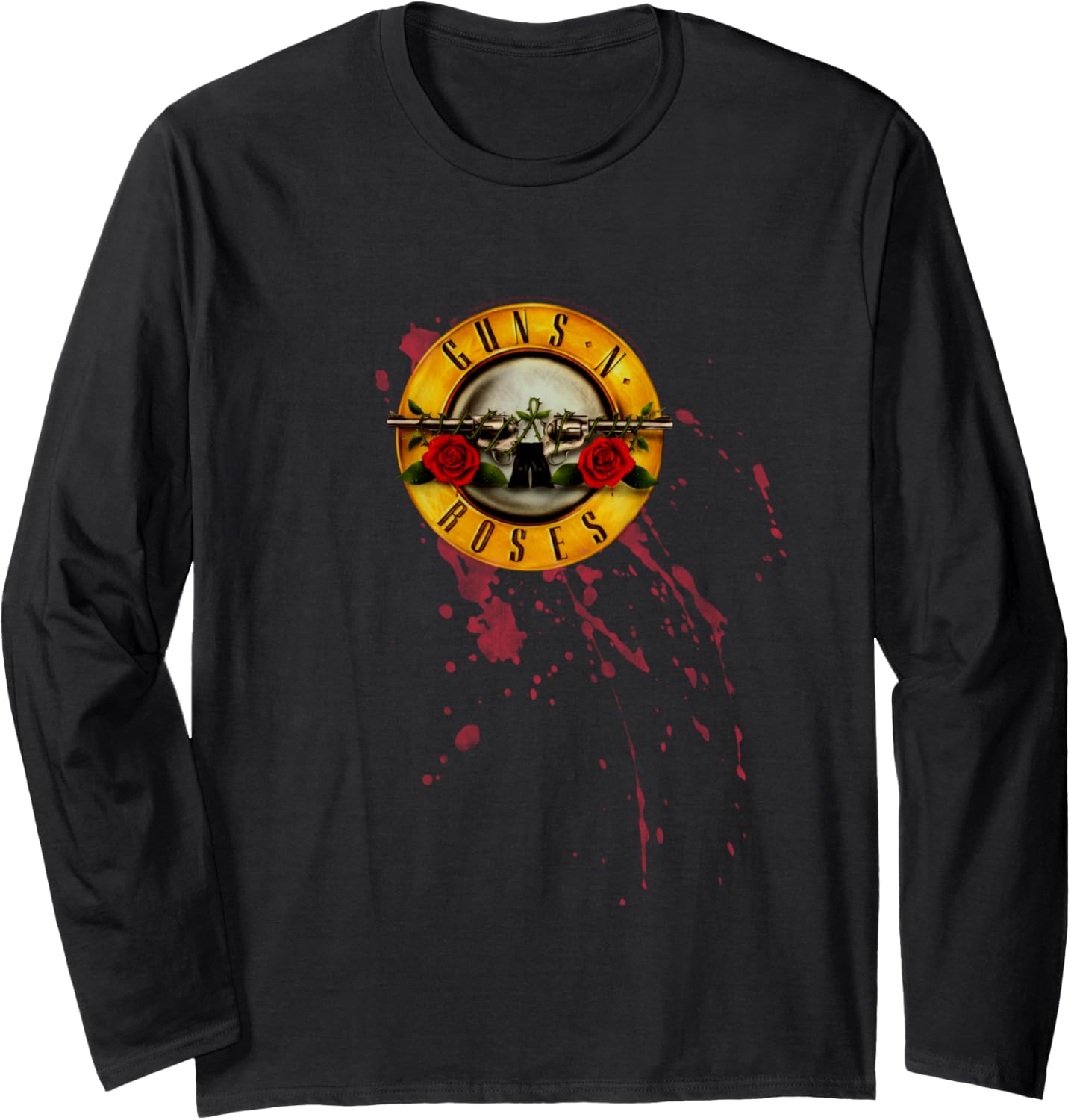 Guns N Roses Official Splatter Bullet Long Sleeve
