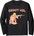 Airsoft Girl Funny Combat Sport Gun Battle Airsoft Long Sleeve