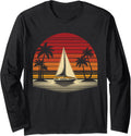 Retro Sailor Sailing Captain Boat Vintage Boating Sunset