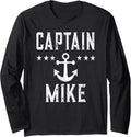 Captain Mike Personalized Boating Lover Name Long Sleeve