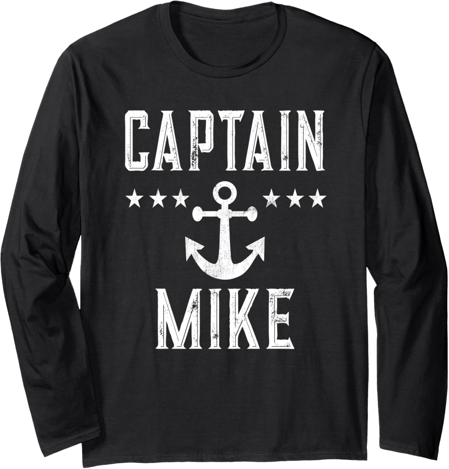 Captain Mike Personalized Boating Lover Name Long Sleeve