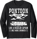 Pontoon Captain Boat Pontooning Long Sleeve