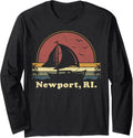 Vintage Ri Newport Sailing Sailboat Summer Boating Sailor