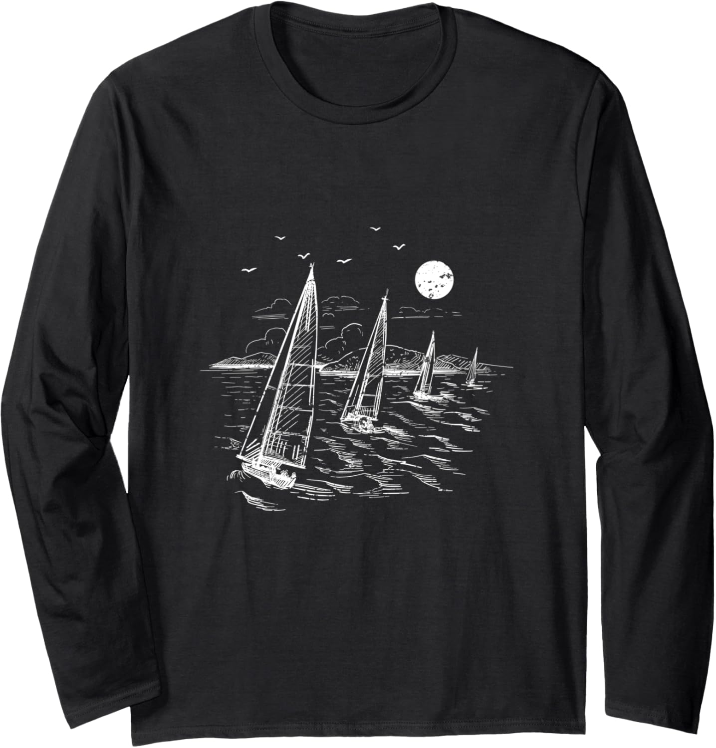 Sailboats Water Nautical Sailing Boats Long Sleeve