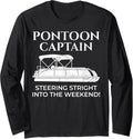 Pontoon Boat Captain Offshore Boating Cruise Fishing Funny