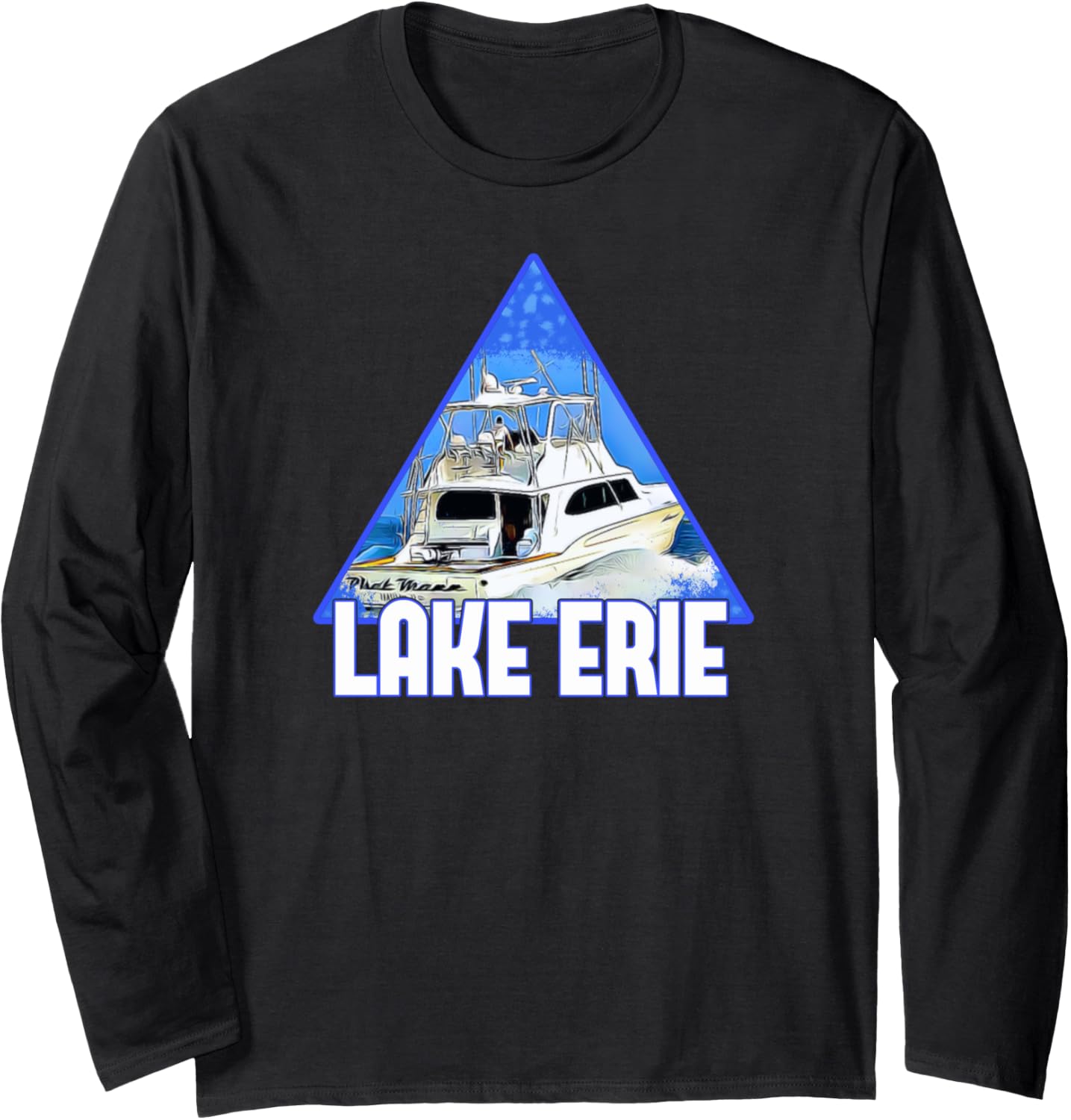 Lake Erie Boat A Motor Boat Long Sleeve