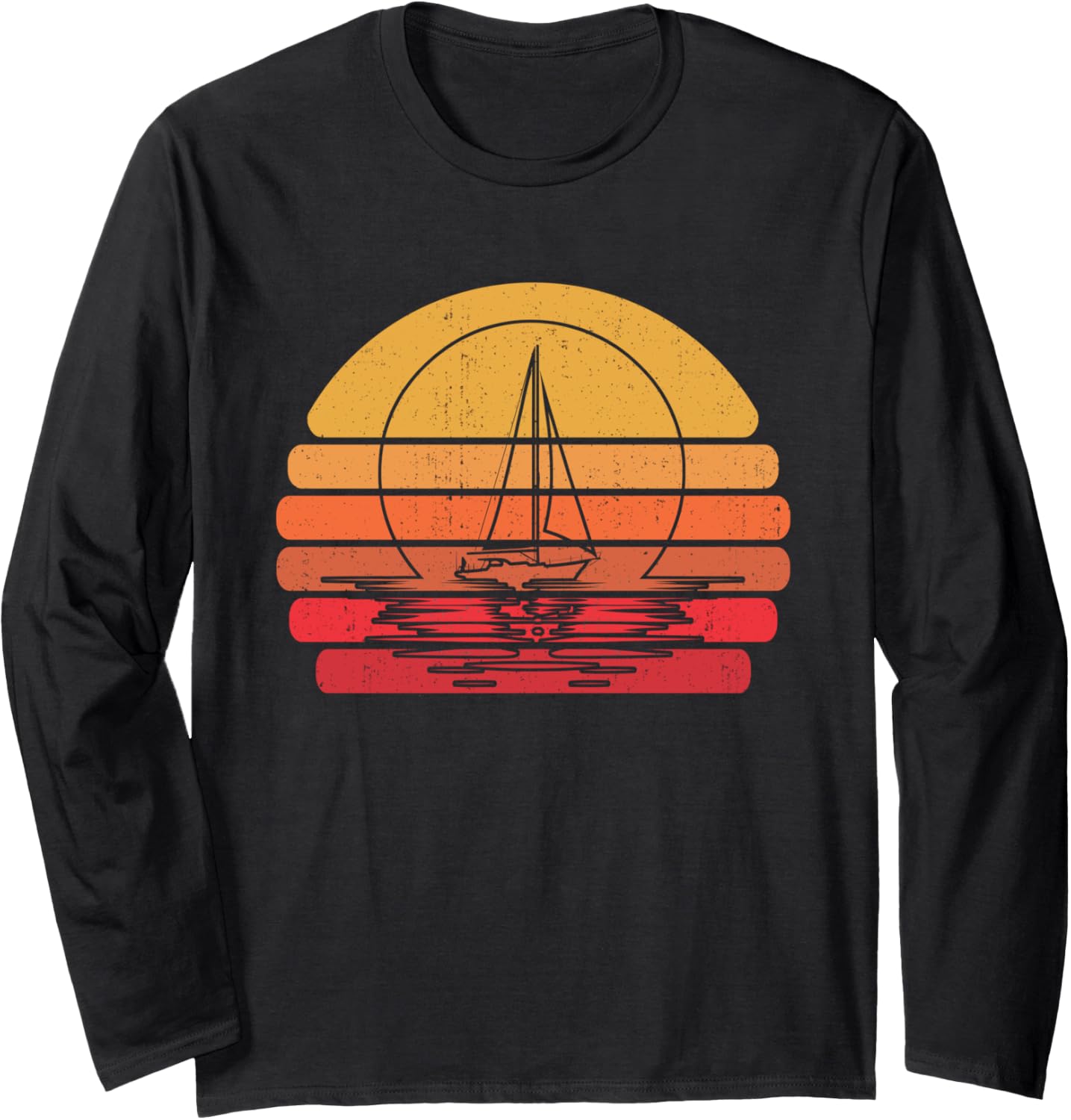Retro Sailing Sailboat Boat Vintage Sailor Boating Sunset